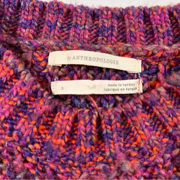 Anthropologie Purple and Pink Knit Sweater - Picture 3 of 9